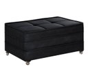 Ver imagem 1 de Puff Cama Solteiro Dobravel com Rodízios Lindecor Cor Preto