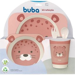 Kit Refeição Infantil Bambu Oncinha Buba - 2