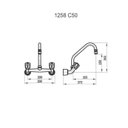 Ver imagem 2 de Torneira Misturador para Pia de Parede 1258 C50 -fani:cromado