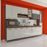 Cozinha Completa Fidelita Berlim Modulada 7 Peças 305 Cm 15 Portas 2 Gavetas Com Tampo Noce Off - 1
