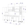 Cozinha Completa Fidelita Berlim Modulada 7 Peças 305 Cm 15 Portas 2 Gavetas Com Tampo Noce Off - 4