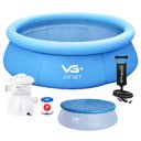 Ver imagem 1 de Piscina Inflável Joy Set 2490l Circular 240cm com Filtro Capa Bomba Vg Plus 220v