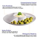 Ver imagem 4 de Petisqueira Para Servir Petiscos Molhos e Fondues Branca