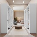 Ver imagem 7 de Closet Modulado 8 Gavetas 15 Prateleiras Branco Amoudi Móveis Branco