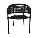 Ver imagem 3 de Cadeira Sol Corda Náutica Base em Alumínio Premium Preto/preto