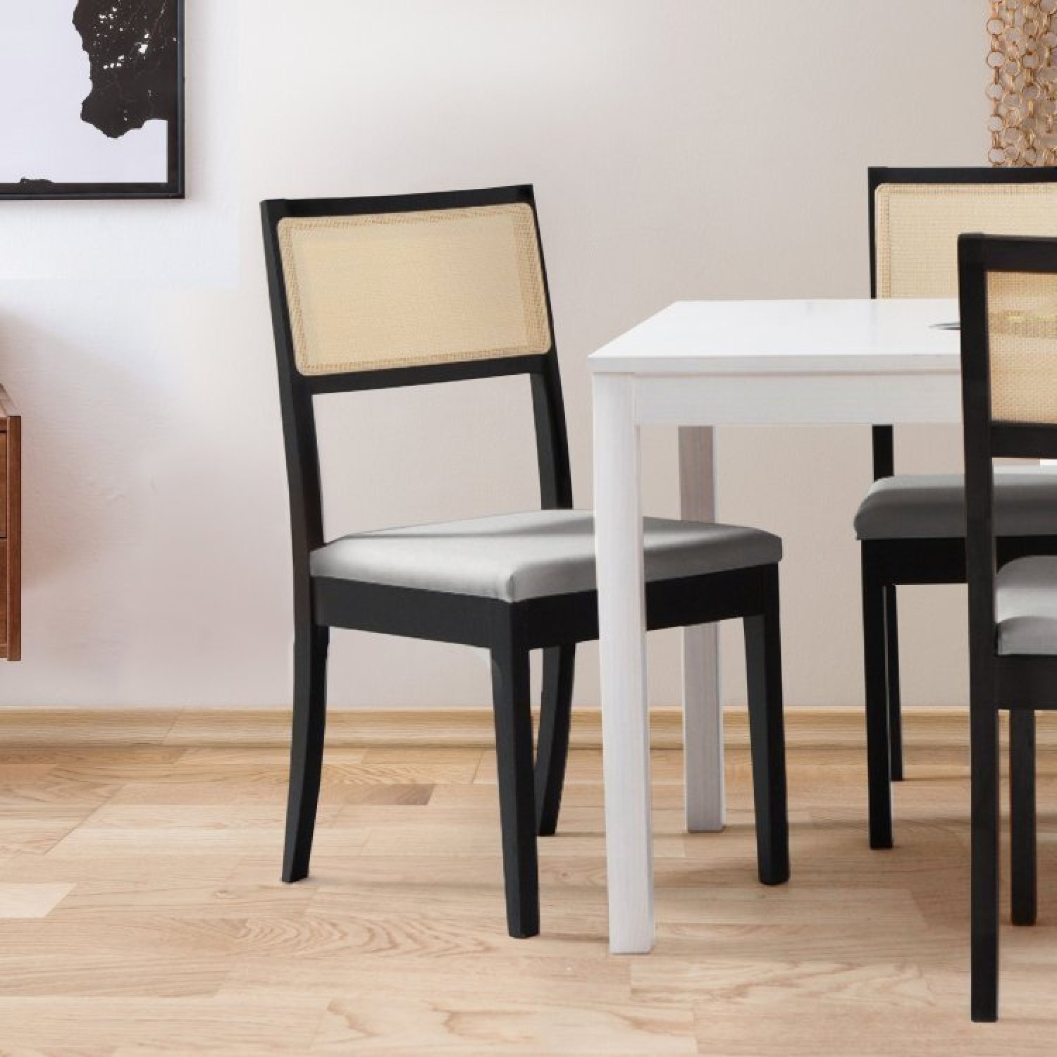 Conjunto Mesa de Jantar Tampo Vidro e MDF 1,80m e 6 Cadeiras Tiê CabeCasa MadeiraMadeira - 12