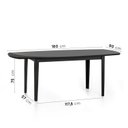 Ver imagem 3 de Conjunto Mesa de Jantar Tampo Vidro e MDF 1,80m e 6 Cadeiras Tiê CabeCasa MadeiraOriginals Preto
