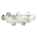 Ver imagem 3 de Espelho Geométrico Hezagonal Bisotê 30x30cm Painel 5 peças