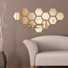 Espelho Geométrico Hezagonal Bisotê 30x30cm Painel 5 peças - 10