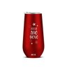 Copo Térmico Aduze Champagne Espumante Drink Lux Feliz Ano Novo 150ml - Vermelho Metal - 1