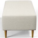 Ver imagem 7 de Puff Decorativo Sala de Estar Cléo W01 Pés Palito 90 cm Linho Champagne - Lyam Decor