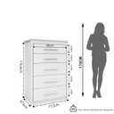 Ver imagem 3 de Cômoda para Quarto 5 Gavetas Elegance Branco
