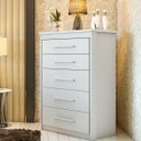 Ver imagem 1 de Cômoda para Quarto 5 Gavetas Elegance Branco