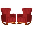 Ver imagem 1 de Kit 02 Poltronas Balanço Melinda Suede