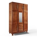 Ver imagem 4 de Guarda Roupa Solteiro com Espelho e Pés 8 Portas 3 Gavetas Paris Lanes Móveis