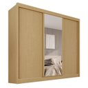 Ver imagem 2 de Guarda-Roupa Casal com Espelho 3 Portas 4 Gavetas 100% MDF Ipanema Bege/Jequitibá