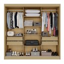 Ver imagem 4 de Guarda-roupa Casal com Espelho 3 Portas 4 Gavetas 100% Mdf Ipanema