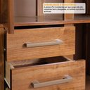 Ver imagem 6 de Guarda Roupa Solteiro com Espelho e Pés 8 Portas 3 Gavetas Paris Lanes Móveis