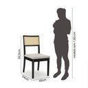 Ver imagem 4 de Conjunto Mesa de Jantar Tampo Vidro e MDF 1,80m e 6 Cadeiras Tiê CabeCasa MadeiraOriginals Preto