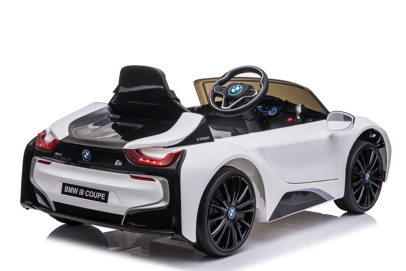 Mini BMW i 8 Coupe Branca Carro Elétrico Infantil A Bateria Para Crianças Motorizado Meninos Meninas - 2
