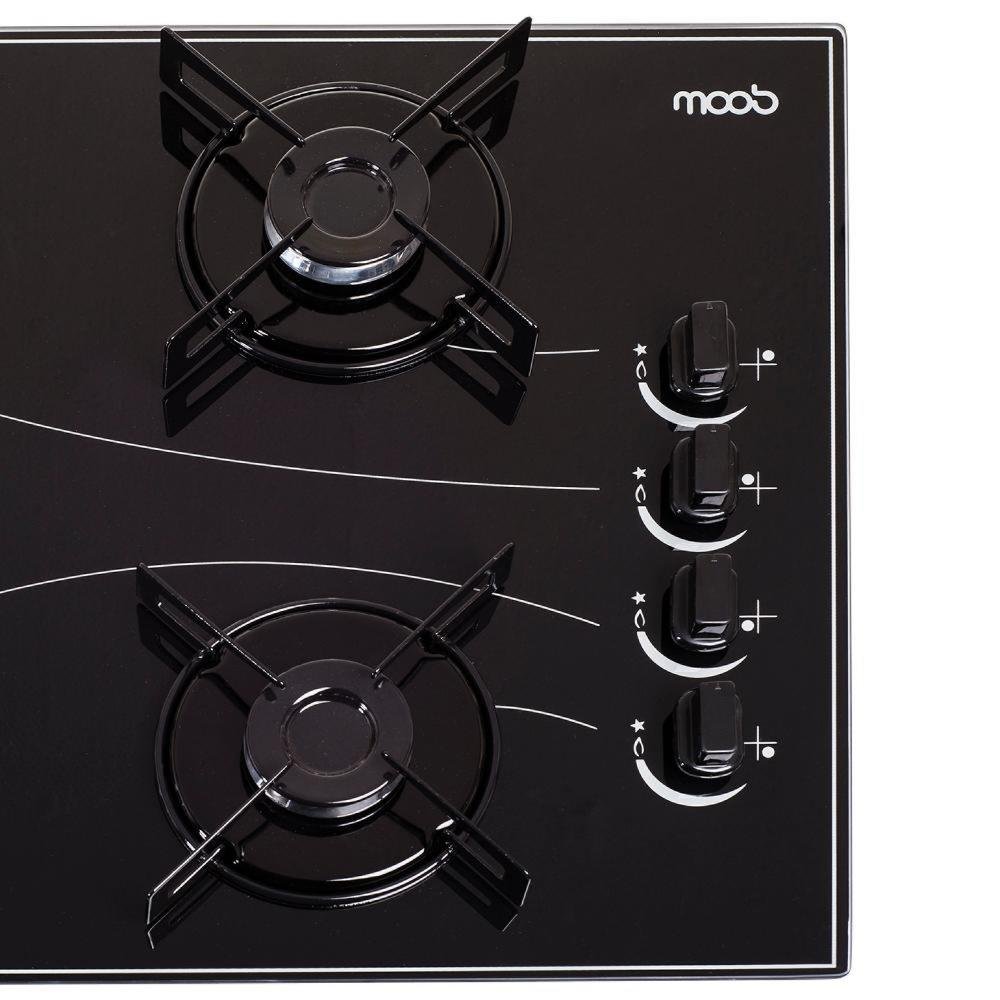 Cooktop a Gás 4 Bocas Moob Ultra Chama Com Acendimento Automatico Bivolt - 3