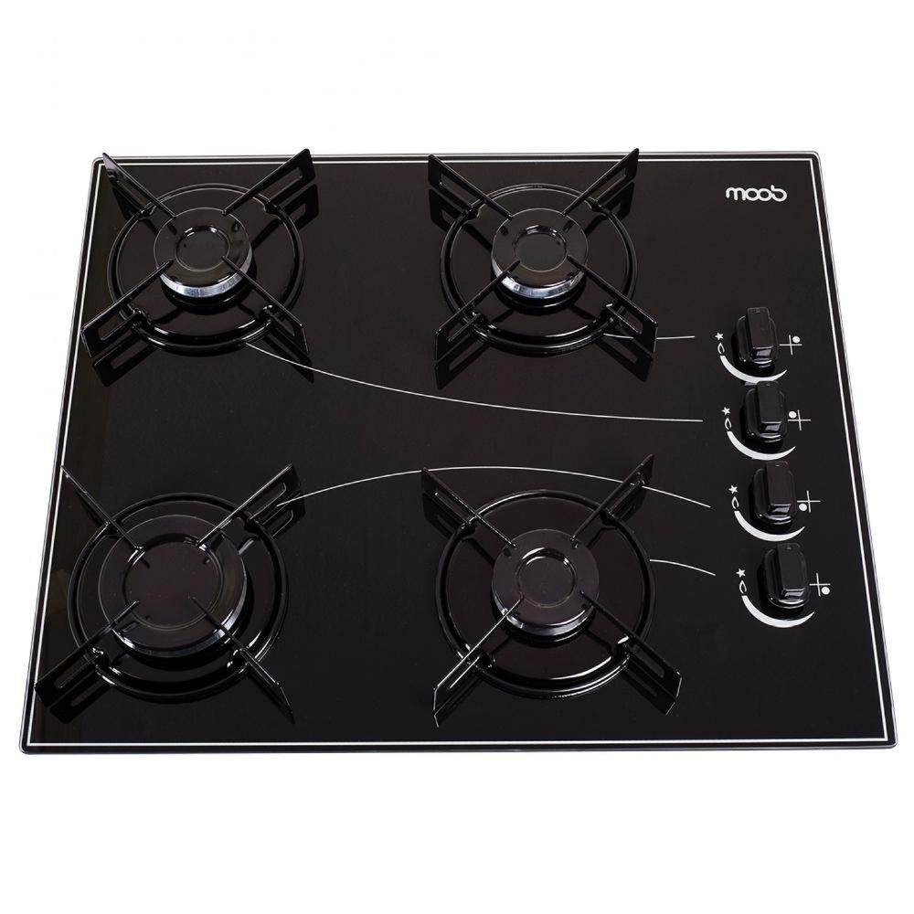 Cooktop a Gás 4 Bocas Moob Ultra Chama Com Acendimento Automatico Bivolt - 4