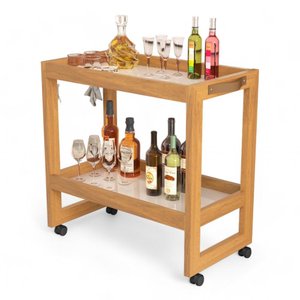 Adega com Rodízios Orfeu Off White Sal Movelaria