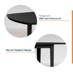 Conjunto Mesa de Jantar Tampo MDF 1,80m e 6 Cadeiras Tiê CabeCasa MadeiraMadeira - 4