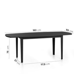 Conjunto Mesa de Jantar Tampo MDF 1,80m e 6 Cadeiras Tiê CabeCasa MadeiraMadeira - 2