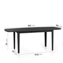 Ver imagem 3 de Conjunto Mesa de Jantar Tampo MDF 1,80m e 6 Cadeiras Tiê CabeCasa MadeiraOriginals Preto