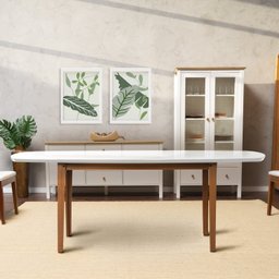 Conjunto Mesa de Jantar Tampo Vidro e MDF 2,0m e 6 Cadeiras Tiê CabeCasa MadeiraOriginals - 10