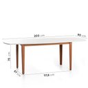 Ver imagem 2 de Conjunto Mesa de Jantar Tampo MDF 2,0m e 6 Cadeiras Tiê CabeCasa MadeiraOriginals