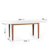 Conjunto Mesa de Jantar Tampo MDF 2,0m e 6 Cadeiras Tiê CabeCasa MadeiraOriginals - 2