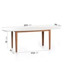 Ver imagem 3 de Conjunto Mesa de Jantar Tampo MDF 2,0m e 6 Cadeiras Tiê CabeCasa MadeiraOriginals Marrom