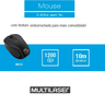 Mouse Sem Fio Wireless Confortável 1200 Dpi Multilaser Cor: Cinza Grafite - 5