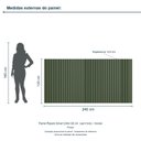 Ver imagem 3 de Painel Ripado Smart 240x120 cm (sem Furo) Incolar Musgo