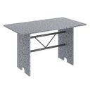 Ver imagem 2 de Mesa para Cozinha 120x75cm Tampo Granito Prata/Martelado/Ocre