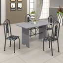 Ver imagem 4 de Mesa para Cozinha 120x75cm Tampo Granito Prata/Martelado/Ocre