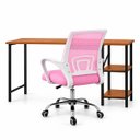Ver imagem 1 de Conjunto de Escritório Mesa Bela e Cadeira Begônia Mesh Rosa