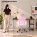 Ver imagem 6 de Conjunto de Escritório Mesa Bela e Cadeira Begônia Mesh Rosa