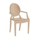 Ver imagem 1 de Conjunto 4 Cadeiras de Plástico Polipropileno Empilhável Wind Plus Marrom/Cappuccino