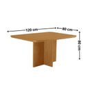 Ver imagem 2 de Mesa para Sala de Jantar 120 cm Tampo 100% MDF Laminado Canto Copo Moscou Marrom