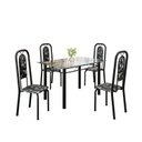 Ver imagem 2 de Conjunto de Mesa Tubular com 4 Cadeiras Lara Preto