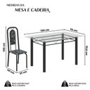 Ver imagem 3 de Conjunto de Mesa Tubular com 4 Cadeiras Lara Preto