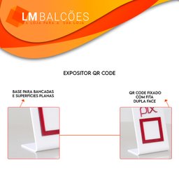 Expositor Qr Code Pix - Branco com Vermelho - 4
