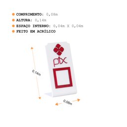 Expositor Qr Code Pix - Branco com Vermelho - 5