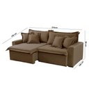 Ver imagem 6 de Sofá Montreal Veludo 02 Módulos 80cm B25cm Meu Sofá Online