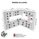 Ver imagem 3 de Armário de Cozinha Completa de Canto 549 cm Rustic/Cinza Vik Madesa 01