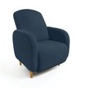 Ver mais imagens de Poltrona de Amamentação Jhessy com Puff Suede Azul Marinho D'Rossi