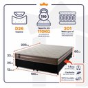Ver imagem 3 de Conjunto Cama Box Super King c/ Molas Ensacadas Georgia Preto 193x203x60